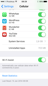 Apple IOS9 Wi-Fi Assist